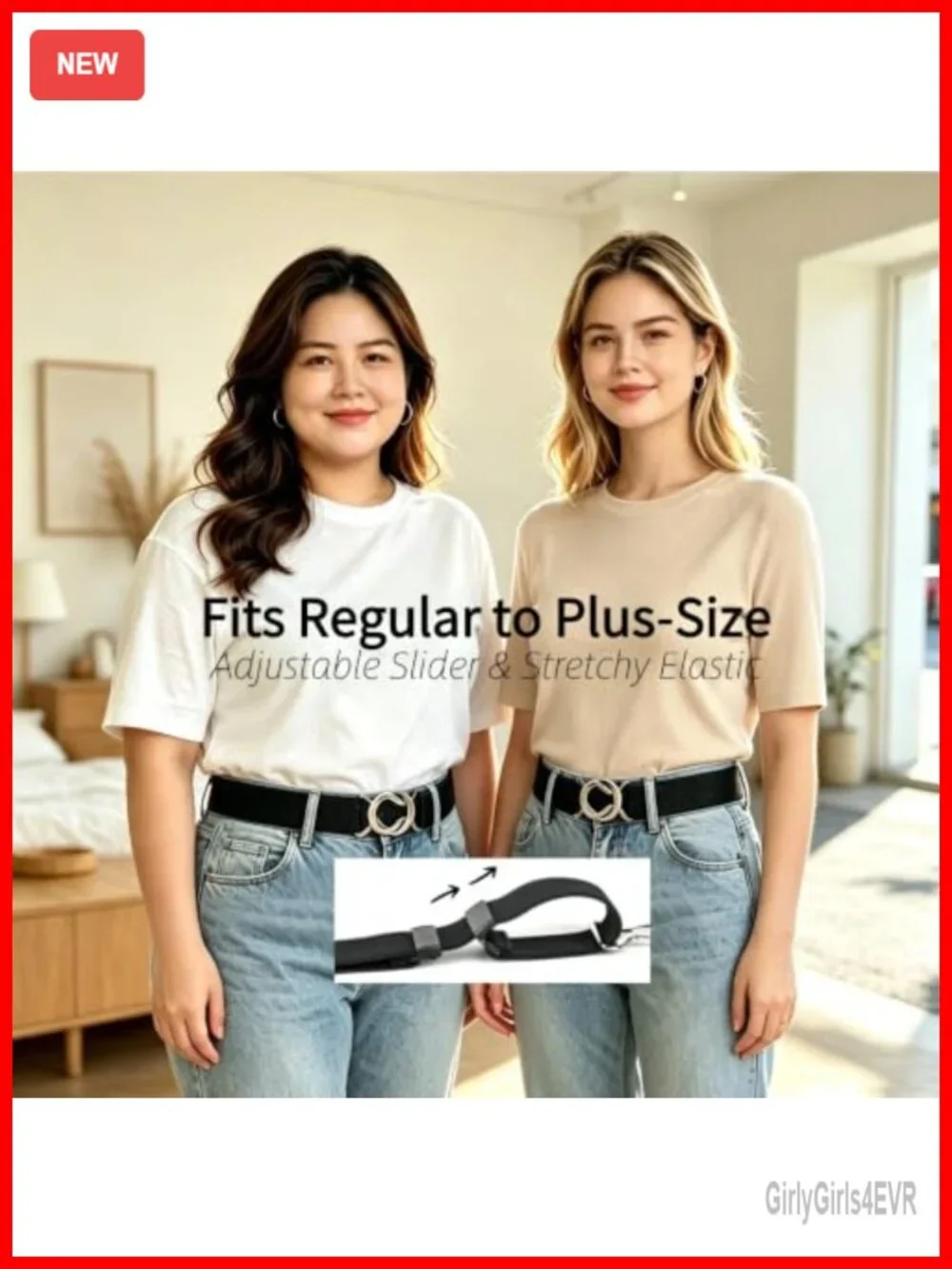 Skinny Elastic Belt for Women Adjustable Dresses Jeans